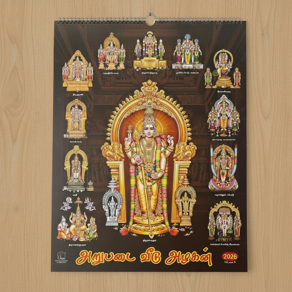 Arupadai Azhagan Wall Calendar 2026